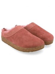 HAFLINGER Skórzane kapcie w kolorze jasnoczerwonym rozmiar: 38. Czerwone kapcie damskie HAFLINGER, z materiału. Za 239.86 zł.