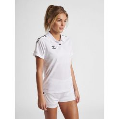 Damska koszulka polo Hummel Functional. Białe bluzki sportowe damskie HUMMEL, xl, bez wzorów, z materiału, bez ramiączek. Za 158.00 zł.