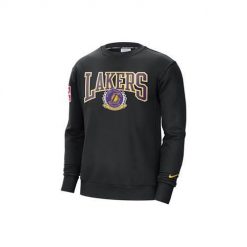 Bluza sportowa męska Nike Los Angeles Lakers Fleece Courtsite 75. Czarne bluzy bez kaptura męskie Nike, bez wzorów, sportowe, bez kołnierzyka, bez ramiączek. Za 462.00 zł.
