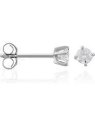 DIAMANTA Złote kolczyki-wkrętki "Single Diamond 0,20" z diamentami rozmiar: onesize. Szare kolczyki damskie DIAMANTA, z diamentem, złote. Za 1,610.02 zł.