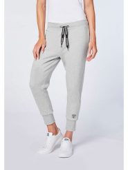 Chiemsee Spodnie dresowe "Levu" w kolorze jasnoszarym rozmiar: XL. Szare spodnie dresowe damskie Chiemsee, xl, bez wzorów, z bawełny. Za 86.99 zł.