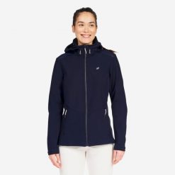 Second Life - Kurtka softshell żeglarska damska Tribord... - Stan Dobry. Niebieskie kurtki damskie Decathlon, bez wzorów, z polaru, bez kaptura. Za 171.99 zł.