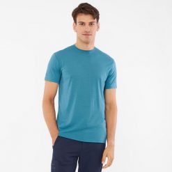 T-shirt męski VIKING Salen Man Merino. Niebieskie t-shirty męskie VIKING, na zimę, m, bez wzorów, bez kołnierzyka. Za 187.50 zł.