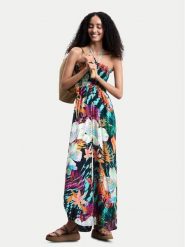 Desigual Kombinezon Daikiri 26SWPW57 Kolorowy Regular Fit. Kombinezony damskie Desigual, xl, bez wzorów, z wiskozy, bez kołnierzyka, bez ramiączek. Za 429.99 zł.