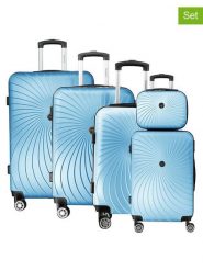 Geographical Norway 5-częściowy zestaw "Sunlighteo" w kolorze błękitnym rozmiar: onesize. Niebieskie walizki Geographical Norway, bez wzorów, z materiału. Za 543.99 zł.