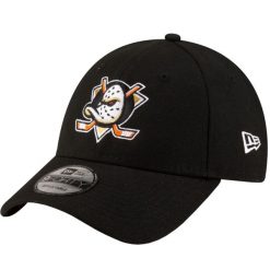 Czapka z daszkiem męska 9FORTY Anaheim Ducks NHL Cap. Czarne czapki męskie New Era, bez wzorów, z bawełny. Za 139.99 zł.