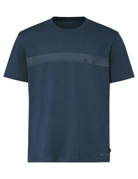 Koszulka rowerowa M Cyclist T-Shirt V. Niebieskie t-shirty sportowe męskie Vaude, l, z bawełny, bez ramiączek, na fitness i siłownię. Za 189.00 zł.