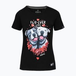 Koszulka damska Pitbull Fur Ever Love. Białe bluzki sportowe damskie PITBULL, s, bez wzorów, bez ramiączek. Za 99.99 zł.