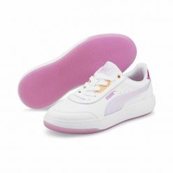 Obuwie Sportowe Damskie Puma Tori Candy Biały. Białe buty sportowe na co dzień damskie Puma, bez wzorów, z materiału, trekkingowe. Za 281.00 zł.
