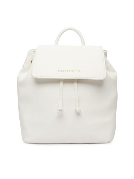 Valentino Plecak Ryta Re VBS9UI20 Biały. Białe plecaki damskie Valentino, bez wzorów, ze skóry. Za 719.99 zł.