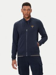 Aeronautica Militare Bluza 252FE1956UF00459 Granatowy Regular Fit. Niebieskie bluzy bez kaptura męskie AERONAUTICA MILITARE, m, z bawełny. Za 679.99 zł.