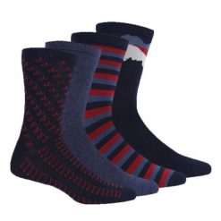 Skarpetki Męskie Lifestyle 4pak. Niebieskie skarpetki męskie Regatta, bez wzorów, z bawełny. Za 74.99 zł.