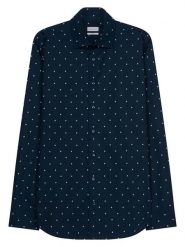 Seidensticker Koszula - Slim fit - w kolorze granatowym rozmiar: 40. Niebieskie koszule męskie Seidensticker, bez wzorów, z bawełny, bez kołnierzyka, bez ramiączek. Za 124.11 zł.