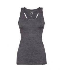 Damski tank top Hannah Rina. Szare topy sportowe damskie Hannah, bez wzorów, z materiału, bez ramiączek. Za 215.90 zł.