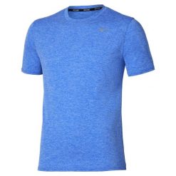 Koszulka Mizuno Impulse Core. Niebieskie t-shirty sportowe męskie Mizuno, l, z materiału, bez ramiączek, do biegania. Za 139.99 zł.