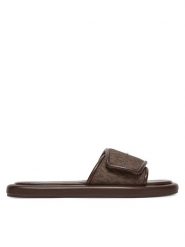 MICHAEL Michael Kors Klapki Suki 40S5SKFA1B Brązowy. Brązowe klapki damskie MICHAEL Michael Kors, bez wzorów, ze skóry, bez obcasa. Za 349.99 zł.