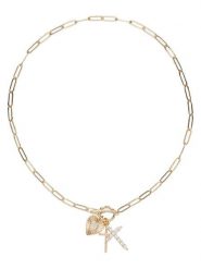 U.S. Polo Assn. Pozłacany naszyjnik z kamieniami ozdobnymi - dł. 42 cm rozmiar: onesize. Białe naszyjniki damskie U.S. Polo Assn., metalowe. Za 69.99 zł.