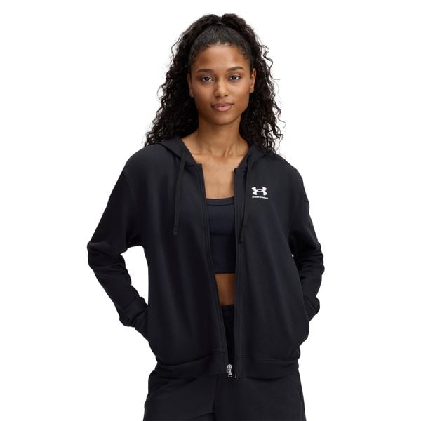 Bluza Under Armour Ua Rival Terry Fz Damskie. Czarne bluzy bez kaptura damskie Under Armour, s. Za 276.60 zł.