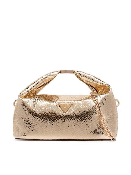 Guess Torebka Jewels Mini HWKG22 48740 Złoty. Żółte torebki klasyczne damskie Guess, z aplikacjami, ze skóry, bez dodatków. Za 544.99 zł.