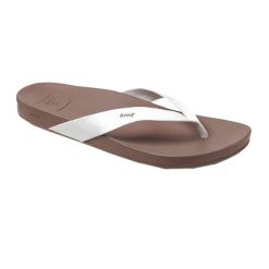 Japonki plażowe damskie REEF Cushion Cloud. Białe klapki damskie Reef, bez wzorów, bez obcasa. Za 149.99 zł.