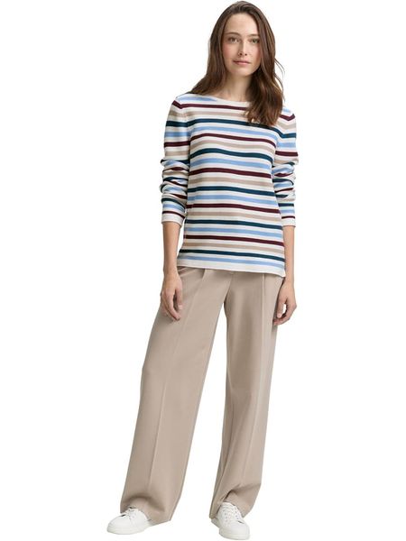 Tom Tailor Sweter w kolorze błękitno-białym rozmiar: XXL. Białe swetry klasyczne damskie Tom Tailor, xxl, z bawełny, bez kołnierzyka. Za 60.95 zł.