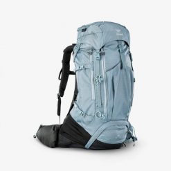 Second Life - Plecak trekkingowy damski MT500 Air 45+10 l - Stan Doskonały. Czarne plecaki damskie SIMOND, bez wzorów, z materiału. Za 381.99 zł.