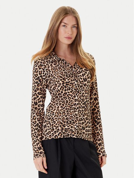 Morgan Koszula 252-TJOSY Brązowy Slim Fit. Brązowe koszule damskie Morgan, xs, bez wzorów, z syntetyku, bez kołnierzyka, bez ramiączek. Za 149.99 zł.