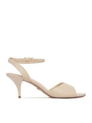 GINO ROSSI Sandały C-LT51-38 Beżowy jasny. Brązowe sandały damskie Gino Rossi, bez wzorów, ze skóry, bez obcasa, na szpilce. Za 299.99 zł.