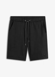 Bermudy dresowe z gumką w talii, regular fit. Niebieskie szorty męskie bonprix, bez wzorów, z dresówki. Za 74.99 zł.