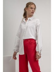 Josephine & Co Bluzka w kolorze białym rozmiar: 38. Białe bluzki damskie Josephine & Co, bez wzorów, z bawełny, bez kołnierzyka, bez ramiączek. Za 118.56 zł.
