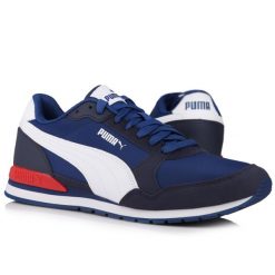 Buty męskie miejskie do chodzenia ST RUNNER V3 NL. Białe buty sportowe na co dzień męskie Puma, bez zapięcia, trekkingowe. W wyprzedaży za 259.00 zł.