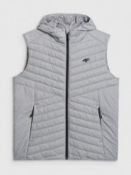 4F Bezrękawnik z wypełnieniem syntetycznym męski - szary 3XL. Szare kamizelki męskie 4f, m, z materiału. Za 229.99 zł.