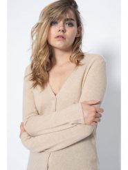 Perfect Cashmere Kaszmirowy kardigan "Paige" w kolorze beżowym rozmiar: XXL. Brązowe kardigany damskie Perfect Cashmere, xxl, bez wzorów, z kaszmiru. Za 347.99 zł.