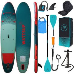 Deska SUP touringowa unisex WATTSUP F12 COMBO z pompką elektryczną i torbą. Czerwone torebki klasyczne damskie WATTSUP, bez wzorów, bez dodatków. Za 1,599.00 zł.