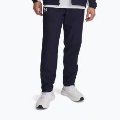 Spodnie męskie Under Armour Rival Woven Windbreaker Pant. Niebieskie spodnie sportowe męskie Under Armour. Za 169.99 zł.