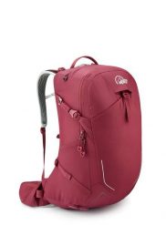 Plecak z siatką dystansową Lowe Alpine AirZone Trek ND26 - raspberry. Czerwone plecaki damskie Lowe Alpine, bez wzorów, z materiału, sportowe. Za 463.45 zł.