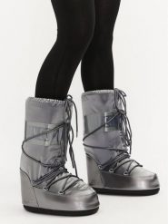 Moon Boot Śniegowce 80D1401680 Srebrny. Szare śniegowce damskie Moon Boot, ze skóry. Za 989.99 zł.