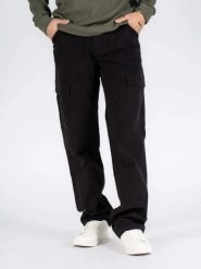 Męskie Spodnie Materiałowe Marcus Gerry Cargo 9098 Black 16-200135. Czarne spodnie materiałowe męskie MARCUS, bez wzorów, z materiału. Za 169.99 zł.