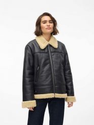 Vero Moda Kurtka przejściowa w kolorze czarnym rozmiar: S. Czarne kurtki damskie Vero Moda, s, bez wzorów, z futra, bez kaptura. Za 158.10 zł.