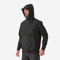 Bluza z kapturem Caperlan 500 Softshell. Czarne bluzy z kapturem męskie CAPERLAN, m, bez wzorów, z softshellu, z kapturem. W wyprzedaży za 199.99 zł.