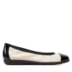 Baleriny Caprice. Brązowe baleriny damskie Caprice, bez wzorów, bez obcasa. Za 189.99 zł.