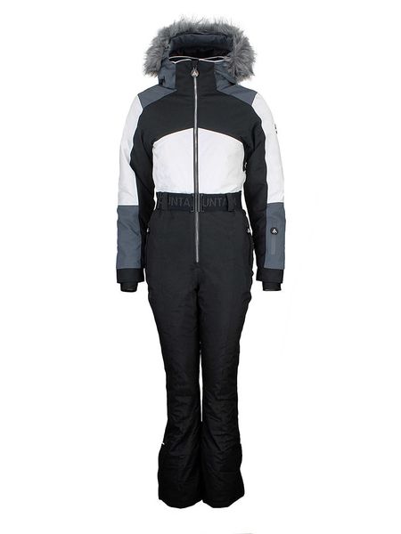 Peak Mountain Kombinezon narciarski "Arctico" w kolorze czarno-biało-szarym rozmiar: XL. Białe kombinezony damskie Peak Mountain, m, bez wzorów, z tkaniny. Za 654.23 zł.