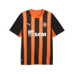 Męska koszulka domowa Szachtar Donieck 26/27 PUMA. Brązowe t-shirty sportowe męskie Puma, m, z materiału, bez ramiączek, do piłki nożnej. Za 429.00 zł.