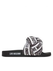 LOVE MOSCHINO Klapki JA28312G0MIW310A Biały. Białe klapki damskie Love Moschino, bez wzorów, z materiału, bez obcasa. Za 689.99 zł.