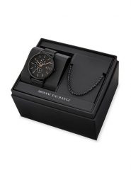 Armani Exchange Zegarek AX7162SET Czarny. Czarne, analogowe zegarki męskie Armani Exchange. Za 1,169.00 zł.