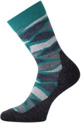 Skarpety merino WLJ. Zielone skarpetki męskie LASTING, bez wzorów, z elastanu. Za 65.00 zł.