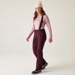 Damskie wodoodporne izolowane spodnie narciarskie Shrink. Fioletowe spodnie materiałowe damskie Dare 2b, bez wzorów, sportowe. Za 299.99 zł.