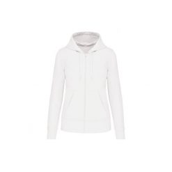 Ekologiczna damska bluza rozpinana z kapturem Kariban. Białe bluzy z kapturem damskie KARIBAN. Za 181.50 zł.