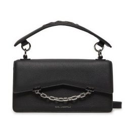 Torebka KARL LAGERFELD. Czarne torebki klasyczne damskie Karl Lagerfeld, bez wzorów, bez dodatków. Za 779.99 zł.