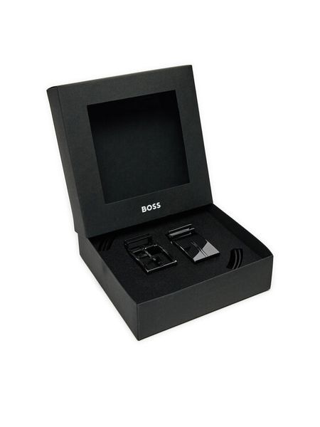 BOSS Pasek Męski Gomero 50537099 Czarny. Czarne paski męskie Boss, bez wzorów, ze skóry. Za 469.99 zł.